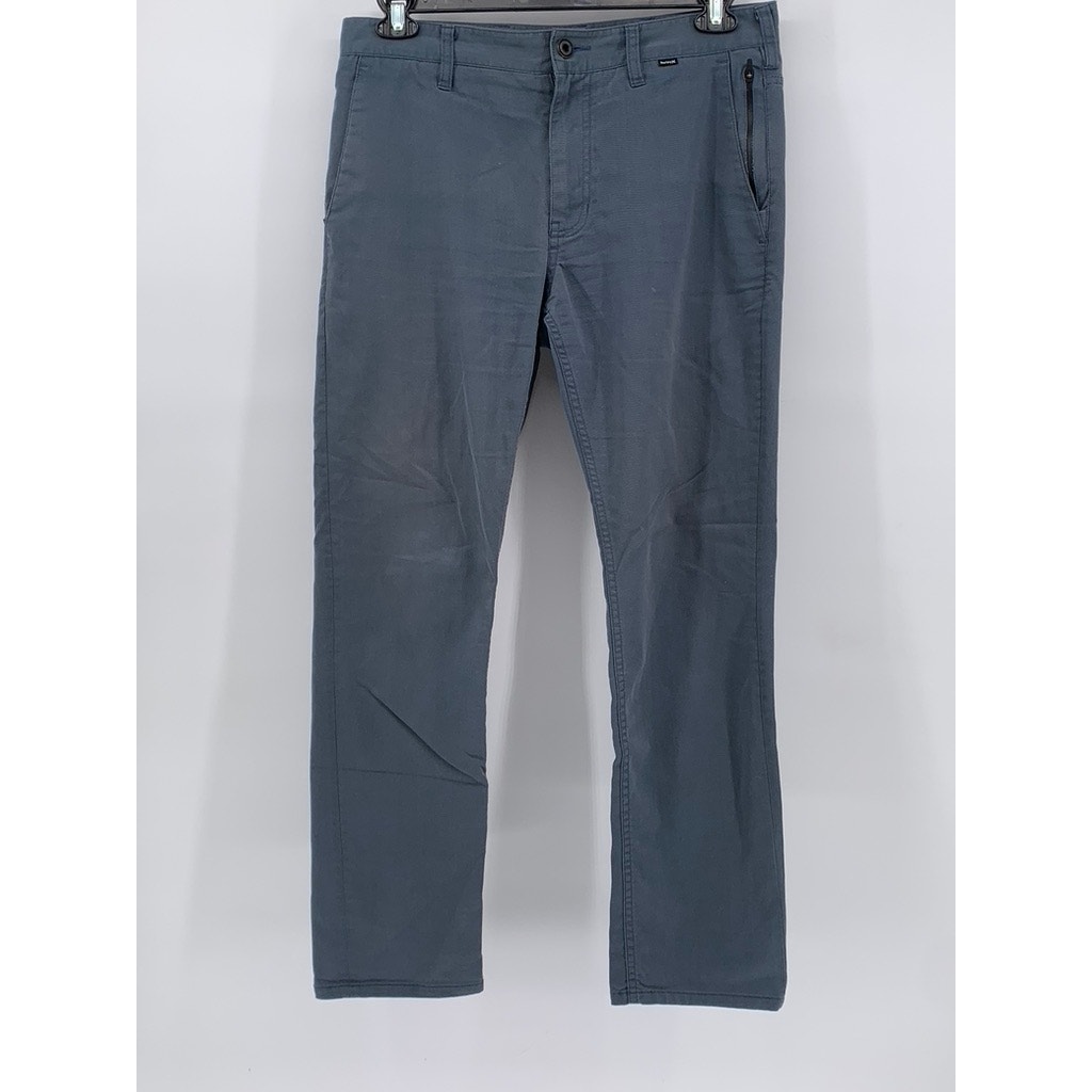 Hurley Men's Gray Solid Straight-Leg Dri-Fit Worker Pants Sz 32